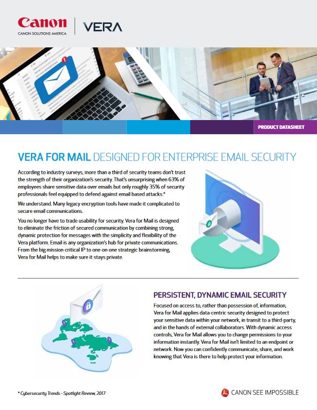 Vera Flyer Vera For Mail Cover, Canon Davis & Davis Business Equipment, Houston, TX, Texas, Kyocera, Canon, HP